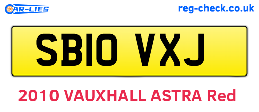 SB10VXJ are the vehicle registration plates.