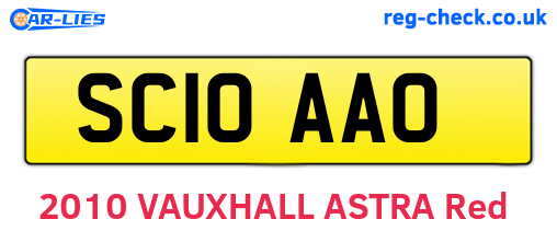 SC10AAO are the vehicle registration plates.