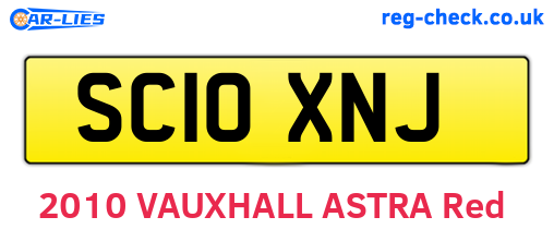 SC10XNJ are the vehicle registration plates.