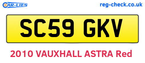 SC59GKV are the vehicle registration plates.