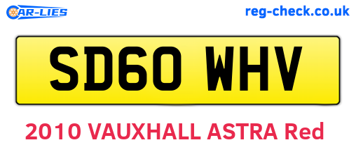 SD60WHV are the vehicle registration plates.
