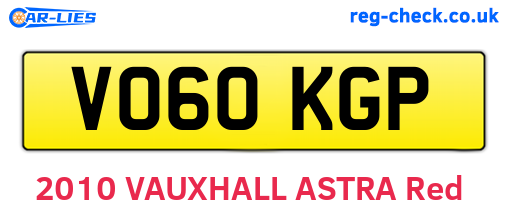 VO60KGP are the vehicle registration plates.