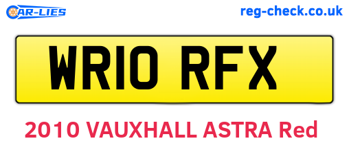 WR10RFX are the vehicle registration plates.