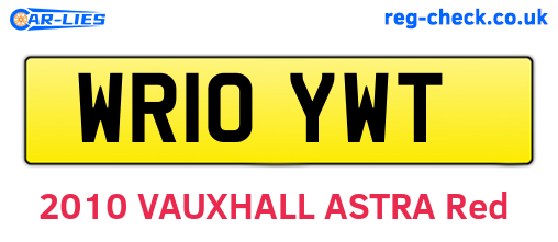 WR10YWT are the vehicle registration plates.