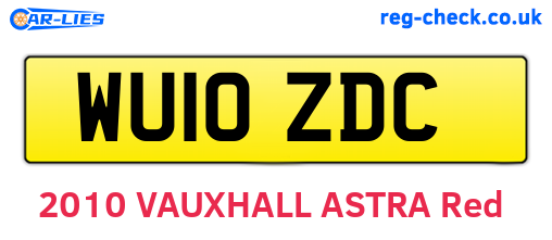 WU10ZDC are the vehicle registration plates.
