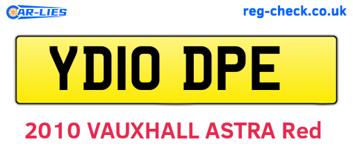 YD10DPE are the vehicle registration plates.