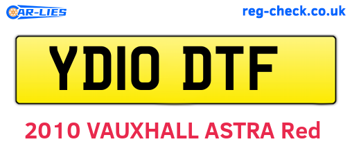 YD10DTF are the vehicle registration plates.