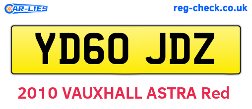 YD60JDZ are the vehicle registration plates.
