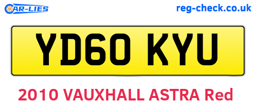 YD60KYU are the vehicle registration plates.