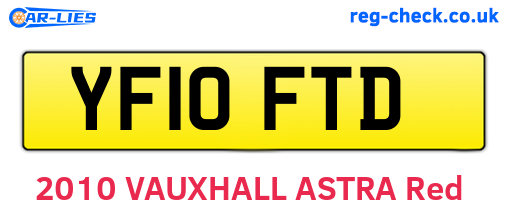 YF10FTD are the vehicle registration plates.