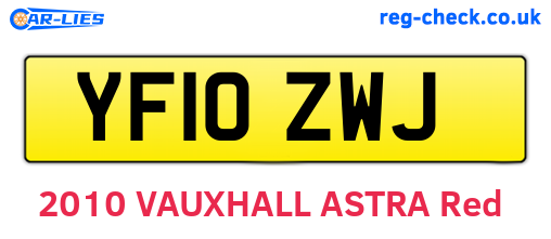 YF10ZWJ are the vehicle registration plates.
