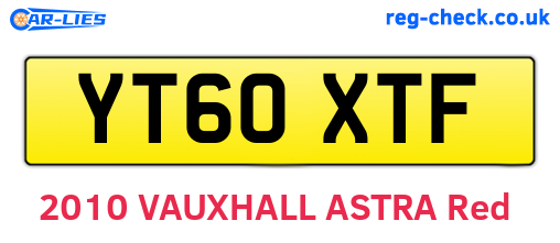 YT60XTF are the vehicle registration plates.