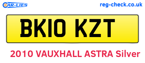BK10KZT are the vehicle registration plates.