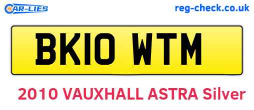 BK10WTM are the vehicle registration plates.