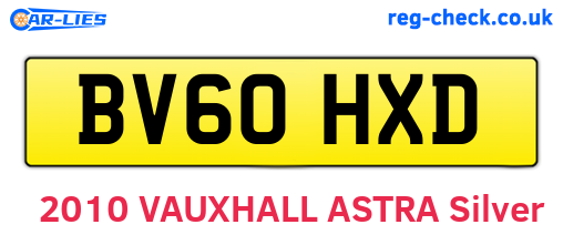 BV60HXD are the vehicle registration plates.
