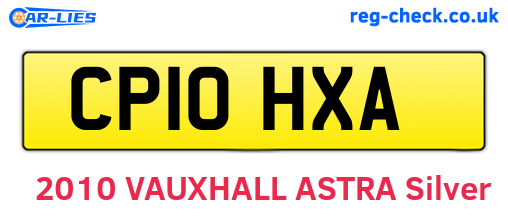 CP10HXA are the vehicle registration plates.