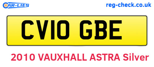 CV10GBE are the vehicle registration plates.