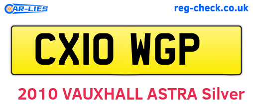 CX10WGP are the vehicle registration plates.