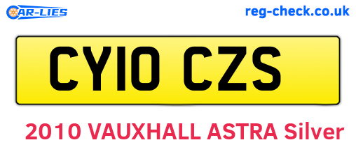 CY10CZS are the vehicle registration plates.