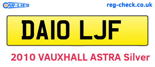 DA10LJF are the vehicle registration plates.