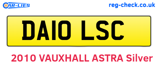 DA10LSC are the vehicle registration plates.