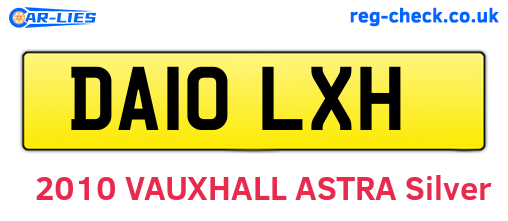 DA10LXH are the vehicle registration plates.