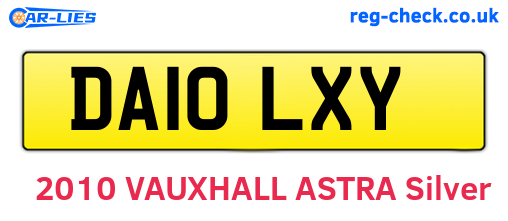 DA10LXY are the vehicle registration plates.