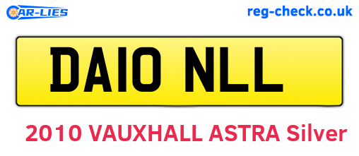 DA10NLL are the vehicle registration plates.