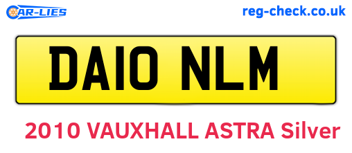 DA10NLM are the vehicle registration plates.