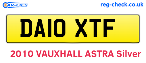 DA10XTF are the vehicle registration plates.