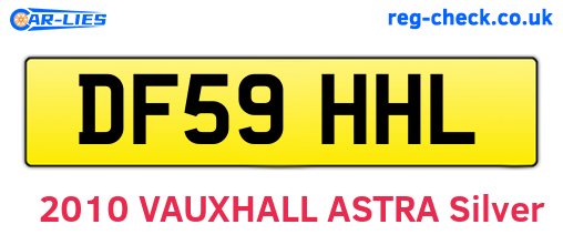 DF59HHL are the vehicle registration plates.