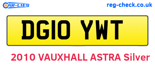 DG10YWT are the vehicle registration plates.