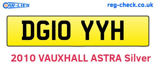 DG10YYH are the vehicle registration plates.