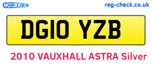 DG10YZB are the vehicle registration plates.