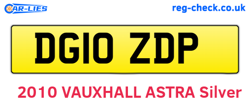 DG10ZDP are the vehicle registration plates.