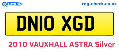 DN10XGD are the vehicle registration plates.