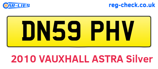 DN59PHV are the vehicle registration plates.