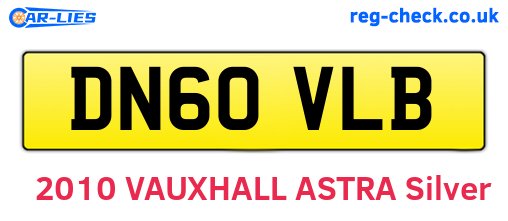 DN60VLB are the vehicle registration plates.