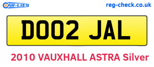 DO02JAL are the vehicle registration plates.