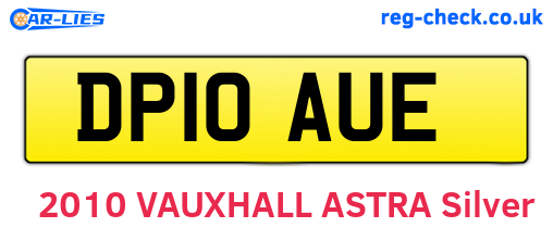 DP10AUE are the vehicle registration plates.