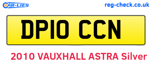 DP10CCN are the vehicle registration plates.