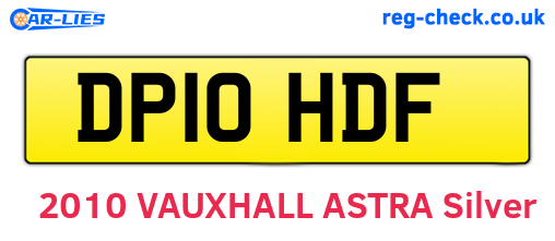 DP10HDF are the vehicle registration plates.