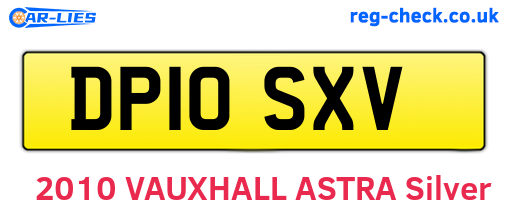 DP10SXV are the vehicle registration plates.