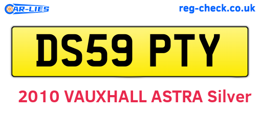 DS59PTY are the vehicle registration plates.