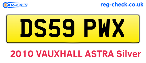 DS59PWX are the vehicle registration plates.