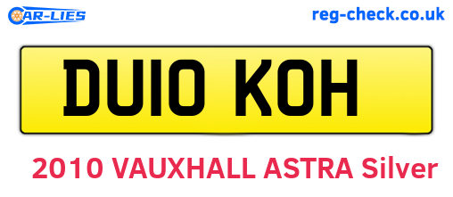 DU10KOH are the vehicle registration plates.