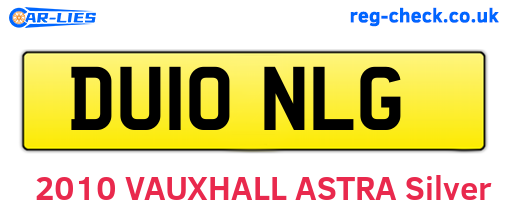 DU10NLG are the vehicle registration plates.