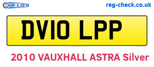 DV10LPP are the vehicle registration plates.