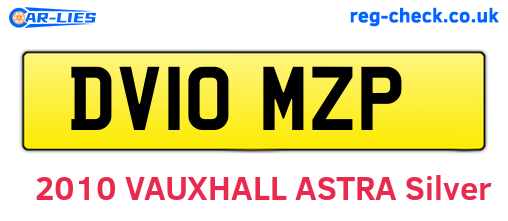 DV10MZP are the vehicle registration plates.