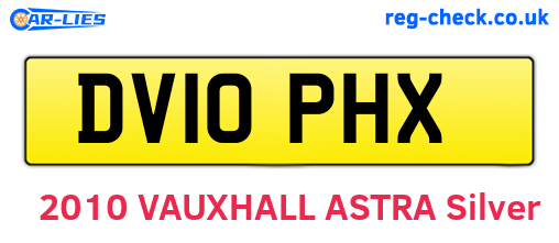 DV10PHX are the vehicle registration plates.
